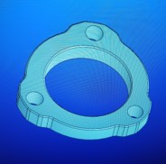 CAD model of round mechanical part